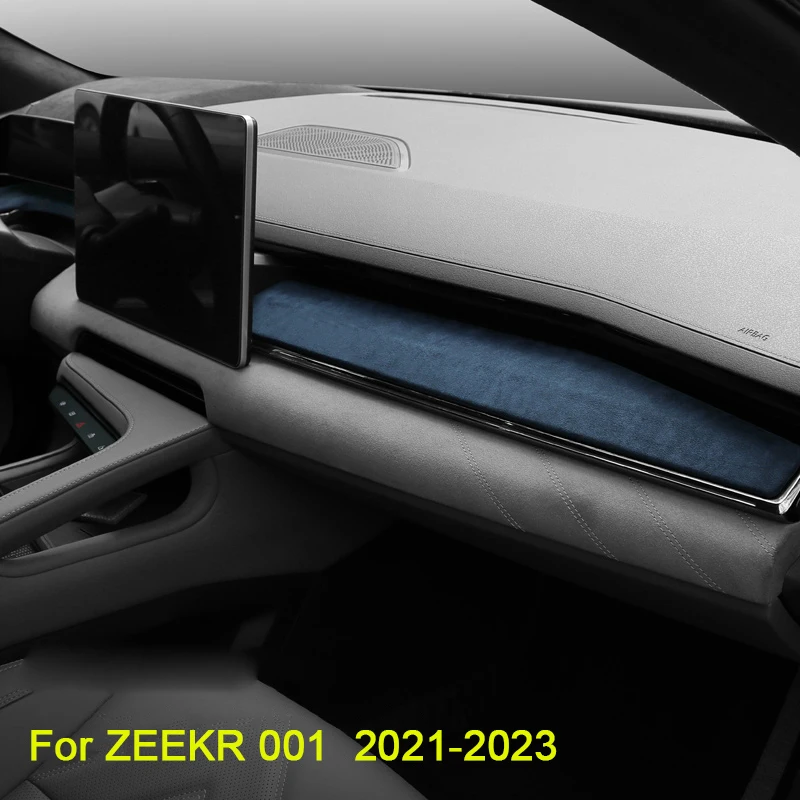 

For Zeekr 001 2024 2021-2023 Suede Car Left Right Dashboard Panel Protective Panel Interior Decorative Strip Auto Accessories