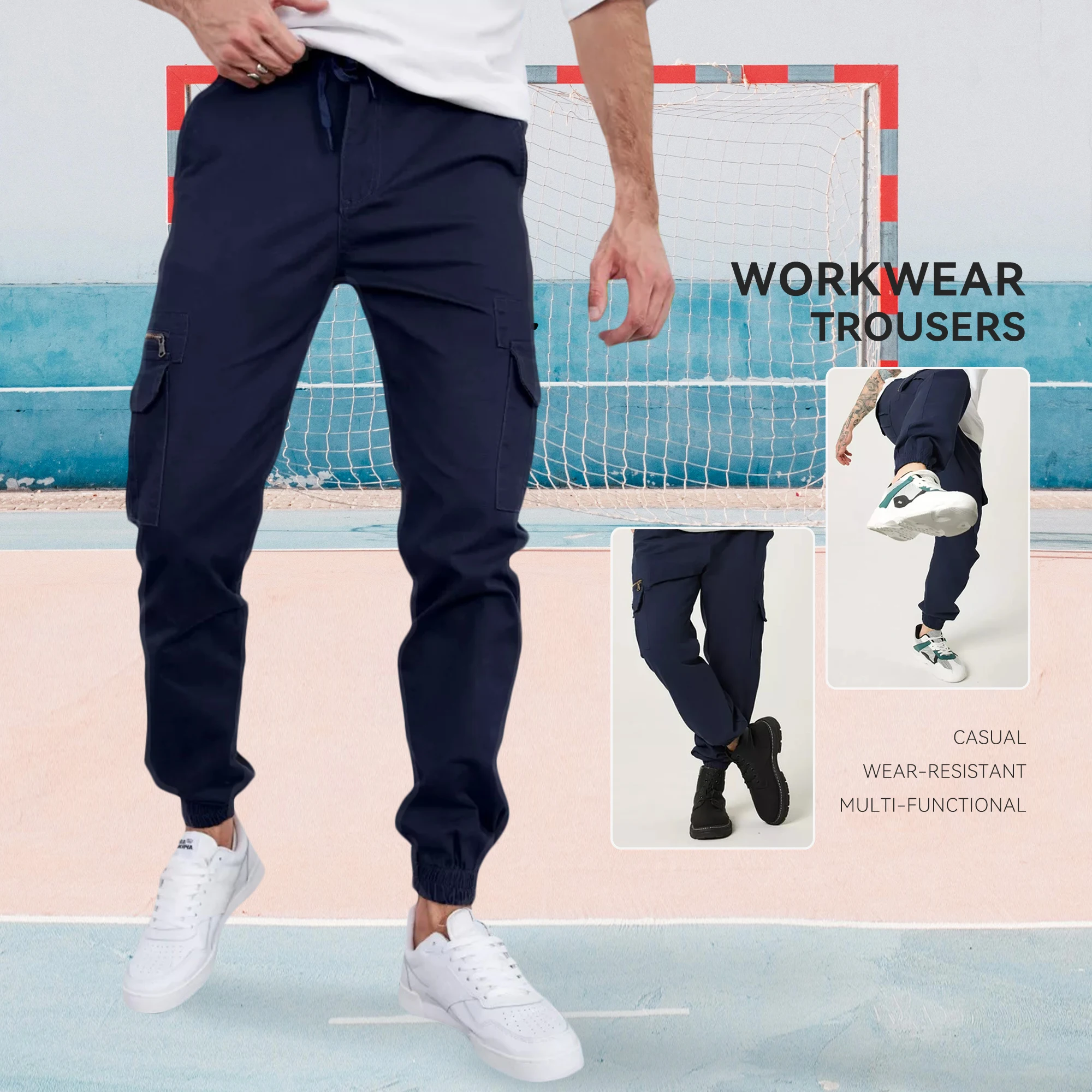 

Mens Casual Jogger Pants Relaxed Fit Cargo Pants Sweatpants Hiking Outdoor Sport Pants