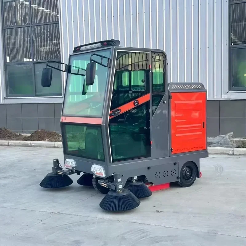 Nice  Price   Dust Cleaning Sweeping Machine Electric Ride on Sweeper Car Full Closed Cleaning Machine