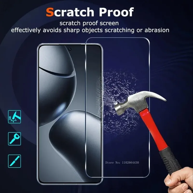 4Pcs Tempered Glass For Xiaomi Mi 14T 14 T Pro Screen Protectors Protective Glass Film