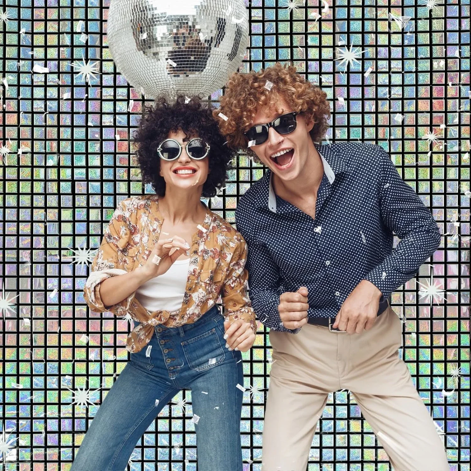 الرجعية الثلاثية الأبعاد غطاء الطاولة 70s تحت عنوان ديكور الحفلات المتاح بريق مفرش المائدة ديسكو الكرة تصميم للاحتفالات الأحداث البار