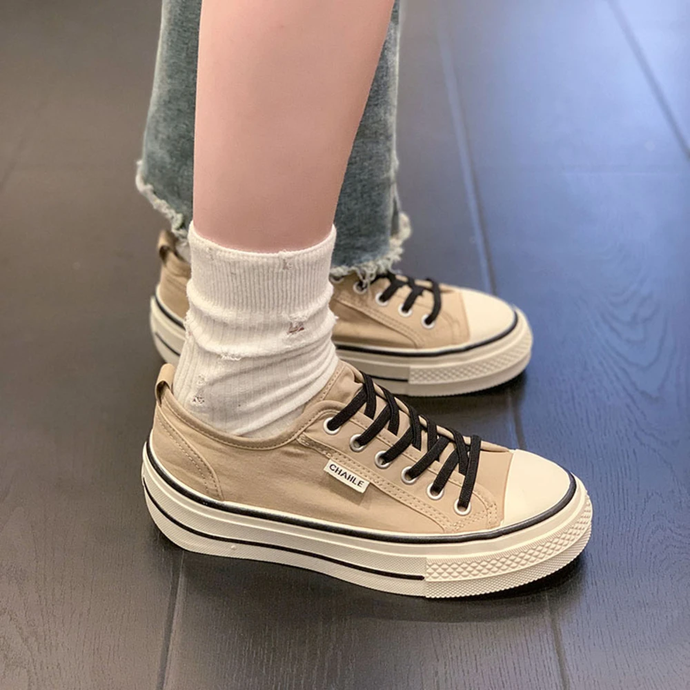 

Elastic Canvas Slip-On Shoes Women's Summer Thin Style Casual Low Top Sneakers Breathable Comfortable Fashionable All-Match