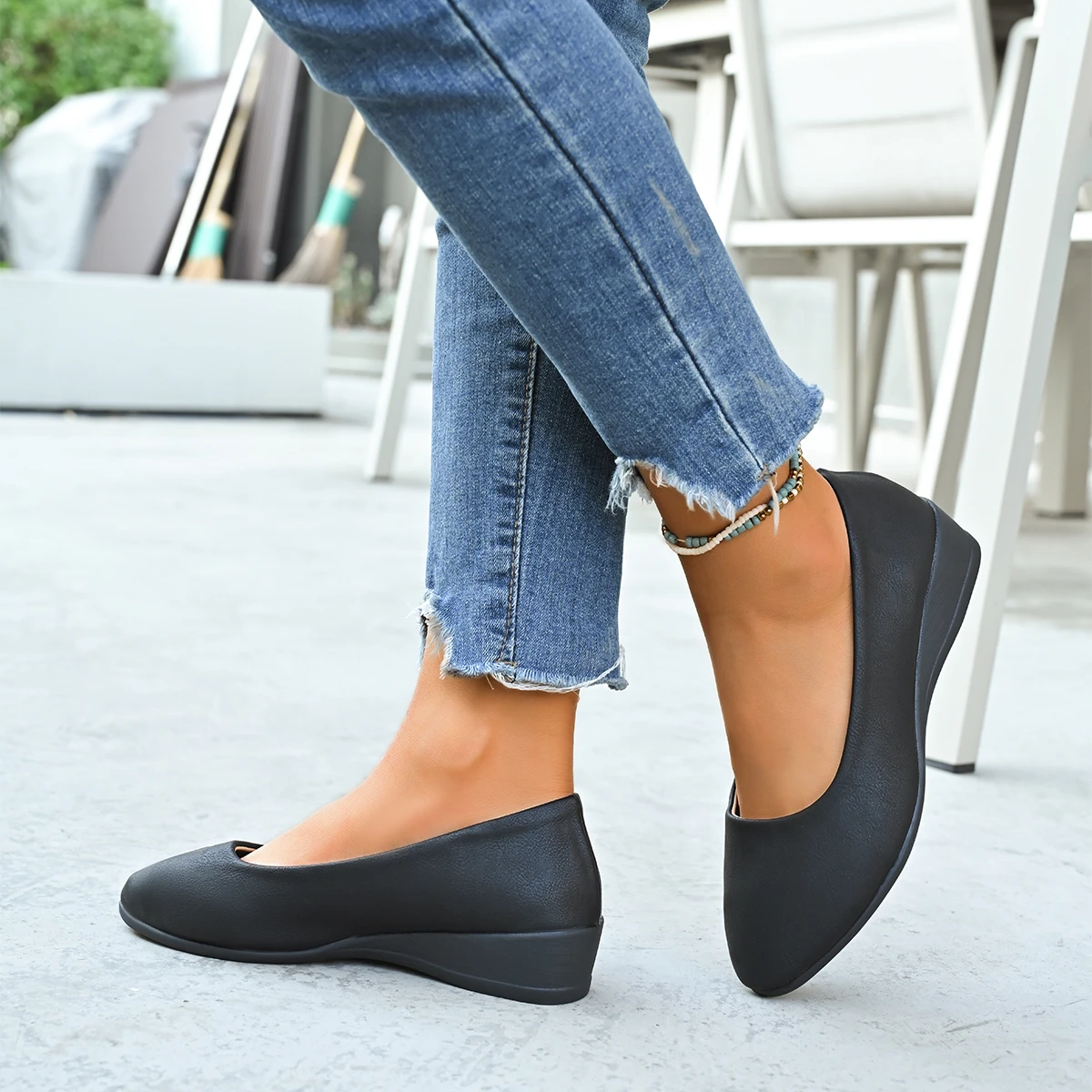 Primavera y otoño elegante cabeza redonda Sexy tacón medio zapatos casuales de moda más vendidos nuevos zapatos de mujer cómodos