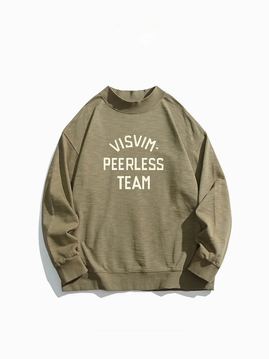 

Visvim Peerl T Retro Hoodie Men's f High Collar Trendy American High Street Vintage Top Youth Casual Cotton Sweatirt