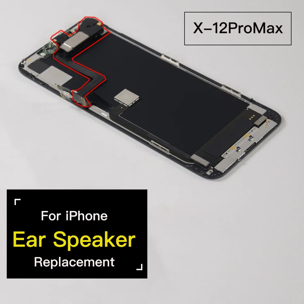 

Динамик для ушей с гибким кабелем для iPhone X XR XS 11 12 Mini Pro Max, верхний громкий динамик и водонепроницаемая замена ленты