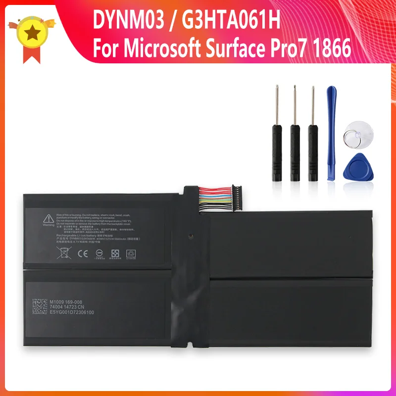 

Сменный аккумулятор DYNM03 G3HTA061H 5702 мАч для Microsoft Surface Pro7 1866, высококачественные аккумуляторы с инструментами