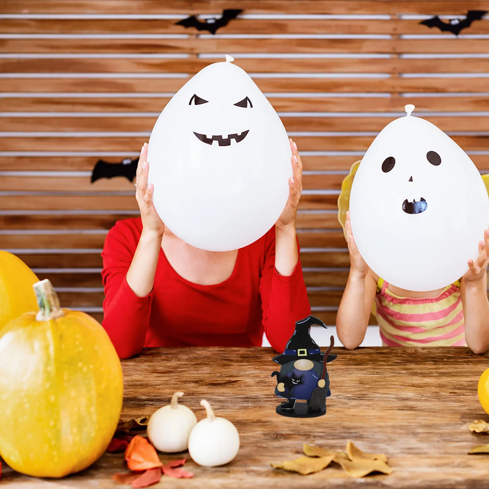 

Halloween Wood Table Centerpiece Sign Gnome Design Colorful Visual Enjoyment Party Craft Gift Halloween Ornaments