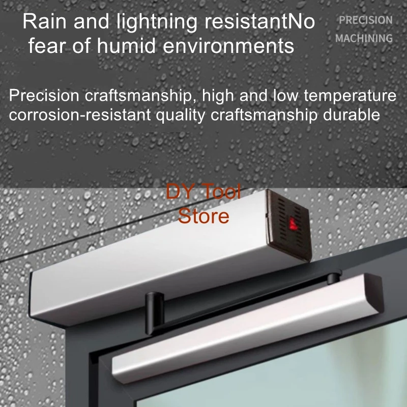 Rainproof electric door closer, intelligent swing door motor, curved arm automatic door opener