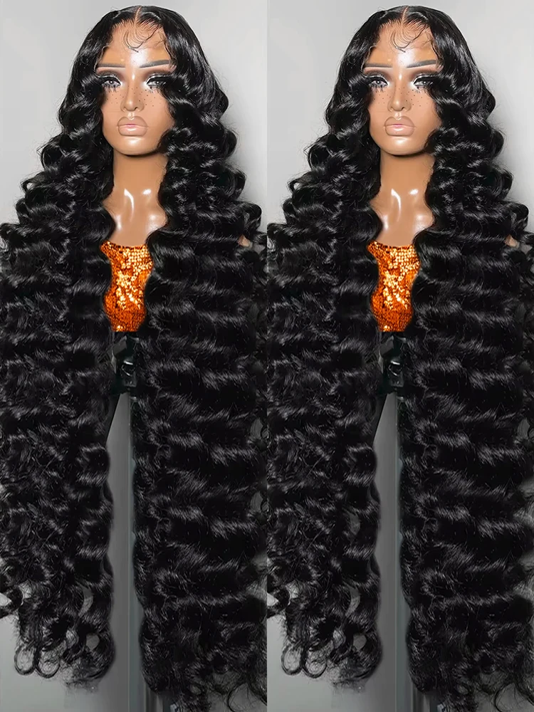 250% Losse Diepe Golf Pruik 13x6 Kant Frontale Menselijk Haar Pruiken Voor Vrouwen Pre Geplukt Diep Krullend 13x4 Transparant Kant Frontale Pruiken