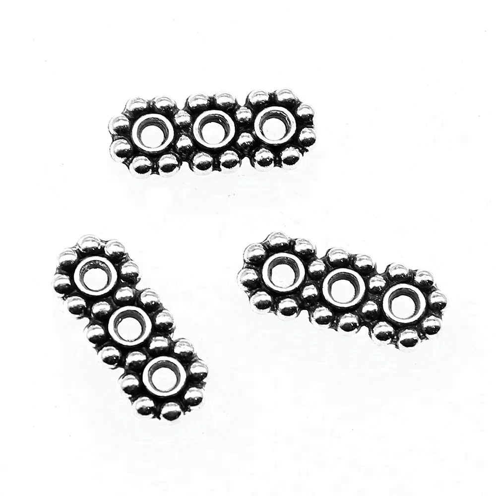 Accesories Three-Hole Spacer Beads Jewelry 15x6mm 10pcs