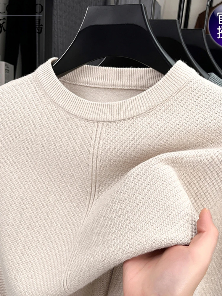 

Теплый мужской вязаный свитер Thiened, круглый, свободный крой, верхняя часть irt Busin, повседневный топ на осень-зиму