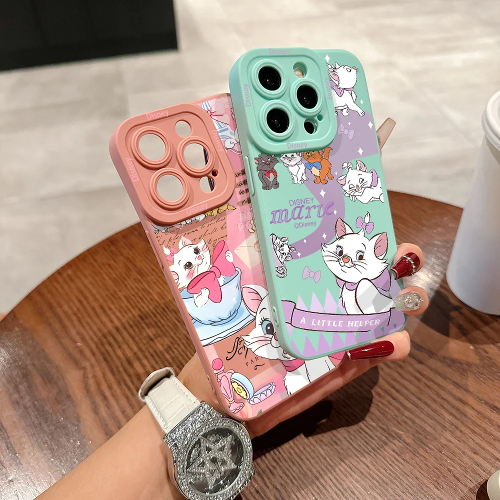 디즈니 마리 고양이 학생 VIVO Y15S Y17 Y19 Y20 Y21 Y50 Y 용 전체 화면 전화 케이스 512020 Y67 Y72 Y75 Y81 Y91 V11 V15 V20 프로 5G