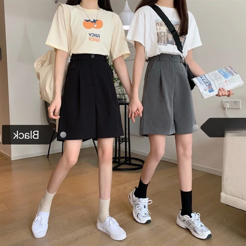 

Костюмные брюки больших размеров, женские свободные утягивающие брюки из Гонконга Sle Five-Quarter, повседневные брюки, закрывающие ноги, широкие брюки, удобная посадка