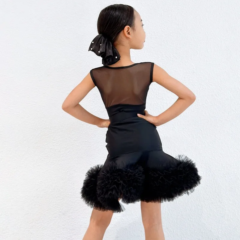 

customized GTYDANCE Latin Dance Costume for Girls Children's Big Skirt Practice Set Dress