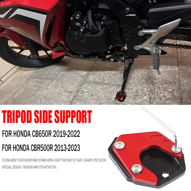 

For Honda CB 650R CBR650R CB300R CB125R CB500X/F CB400X New Motorcycle Kickstand Extension Plate Foot Side Stand Pad Accessories