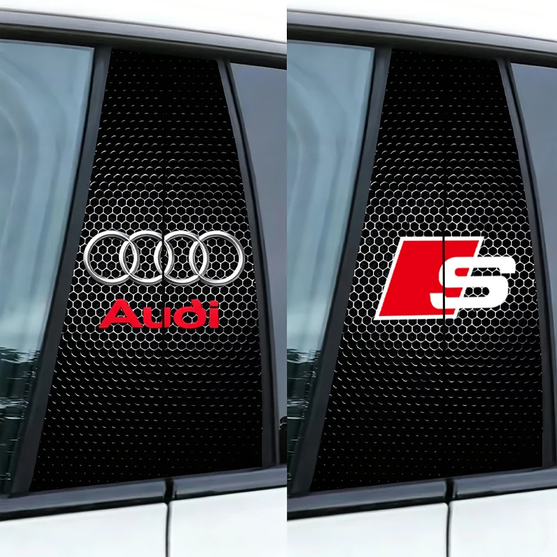 

Car Middle Column Creative Stickers For Audi A3 A6 B6 B7 Q3 RS6 8p 8v B8 C7 Q5 Scratch Protection Decorative Paster Car Supplies