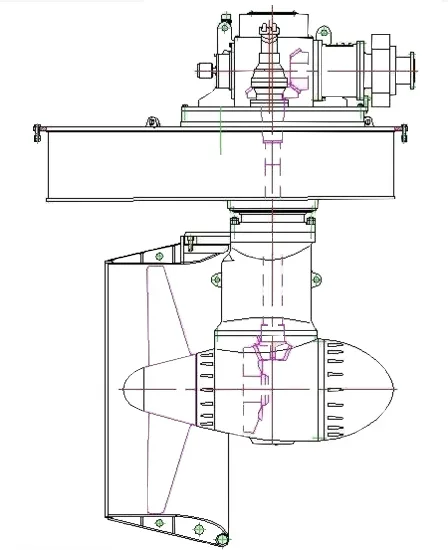 Marine Z-Drive Azimuth Thruster/Rudder Propeller