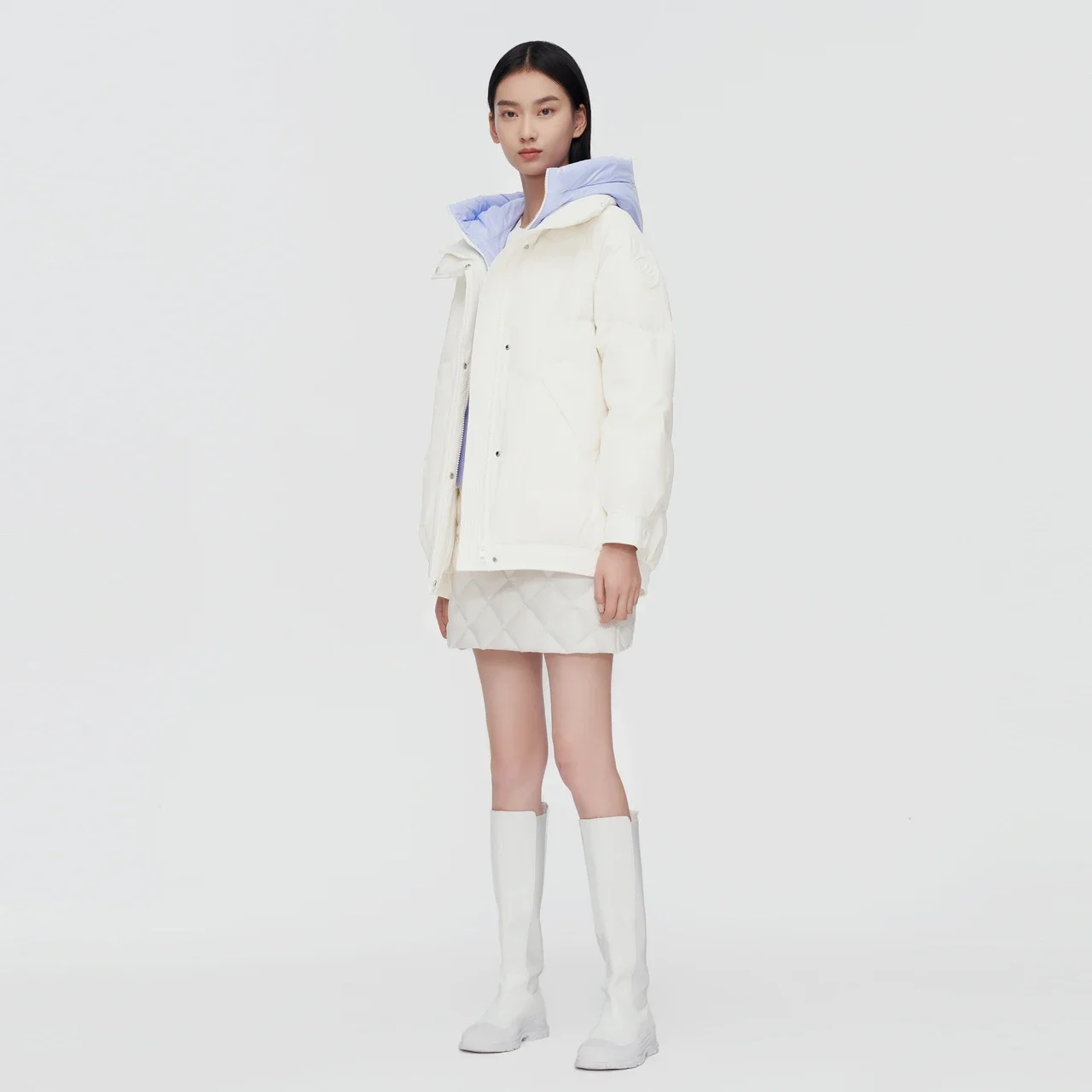 

BOSIDENG зимний пуховик белый куртка пуховик женский XL B 10145422