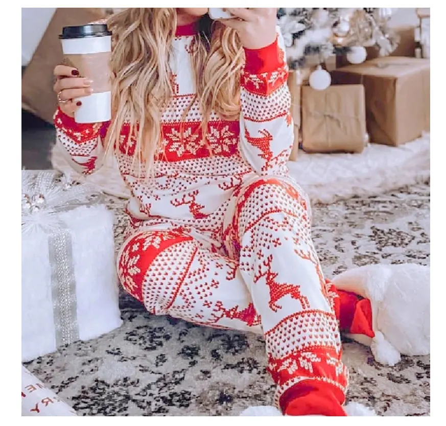 2025 neue Familie Weihnachten Pyjamas Mama Papa Kinder passende Kleidung Set Baby Strampler Pjs weiche lose 2-teilige Anzug Homewear Weihnachten Look – Detail 11