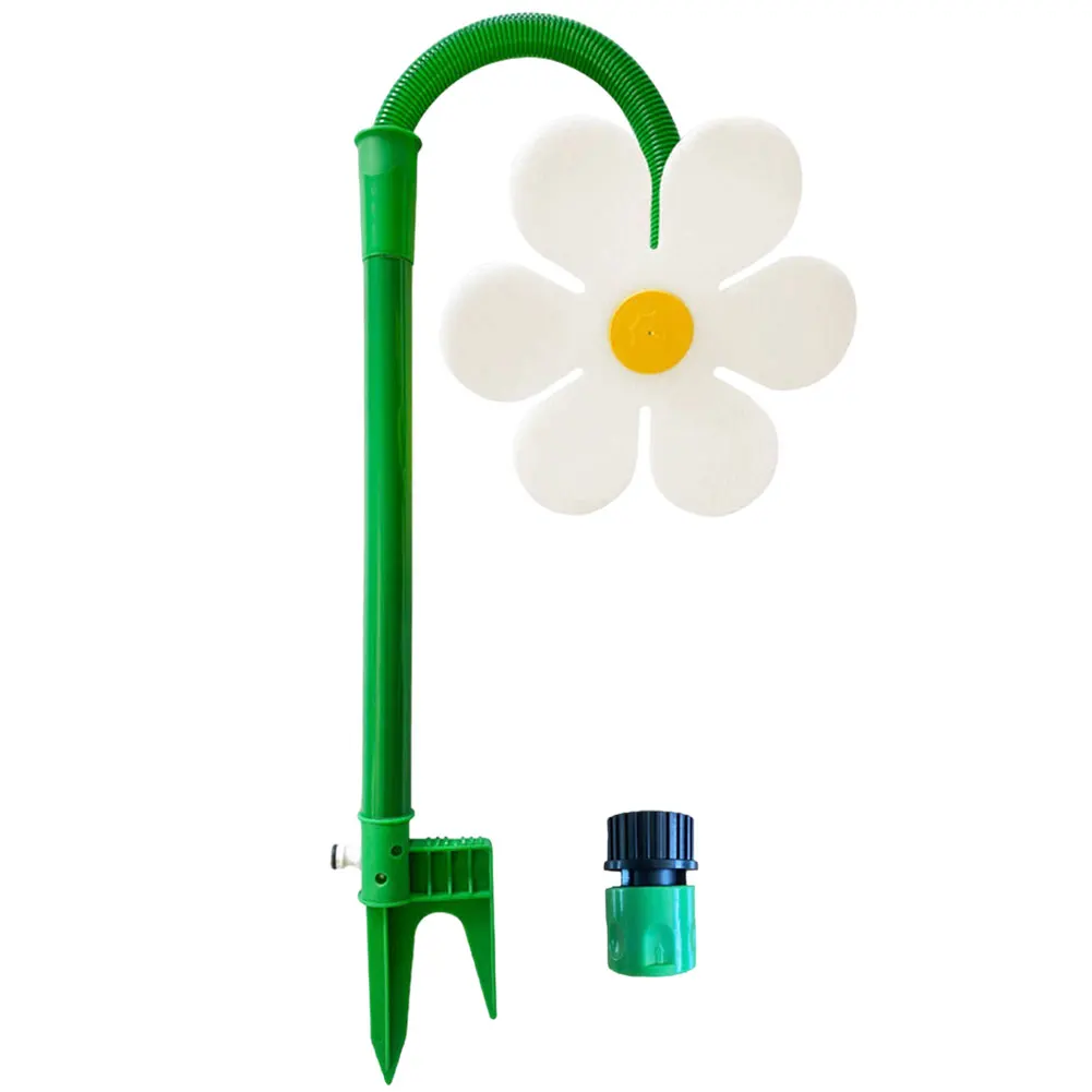 Aspersor Dancing Daisy – Riego Giratorio 360° Con Forma De Flor, Incluye 2 Adaptadores, Ideal Para Jardín Y Mascotas