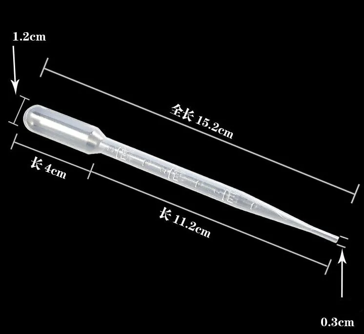 Imagem -05 - Plástico Descartável Graduado Pipetas Transferência Eye Dropper Aula de Ensino Office Lab Experiment Supplies 3ml 100 Pcs por Conjunto