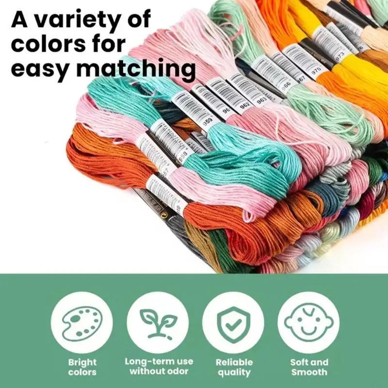  Multipurpose Embroidery Floss Collection Multiple Color Embroidery Thread Charm for Professional and Hobbyist Stitchers
