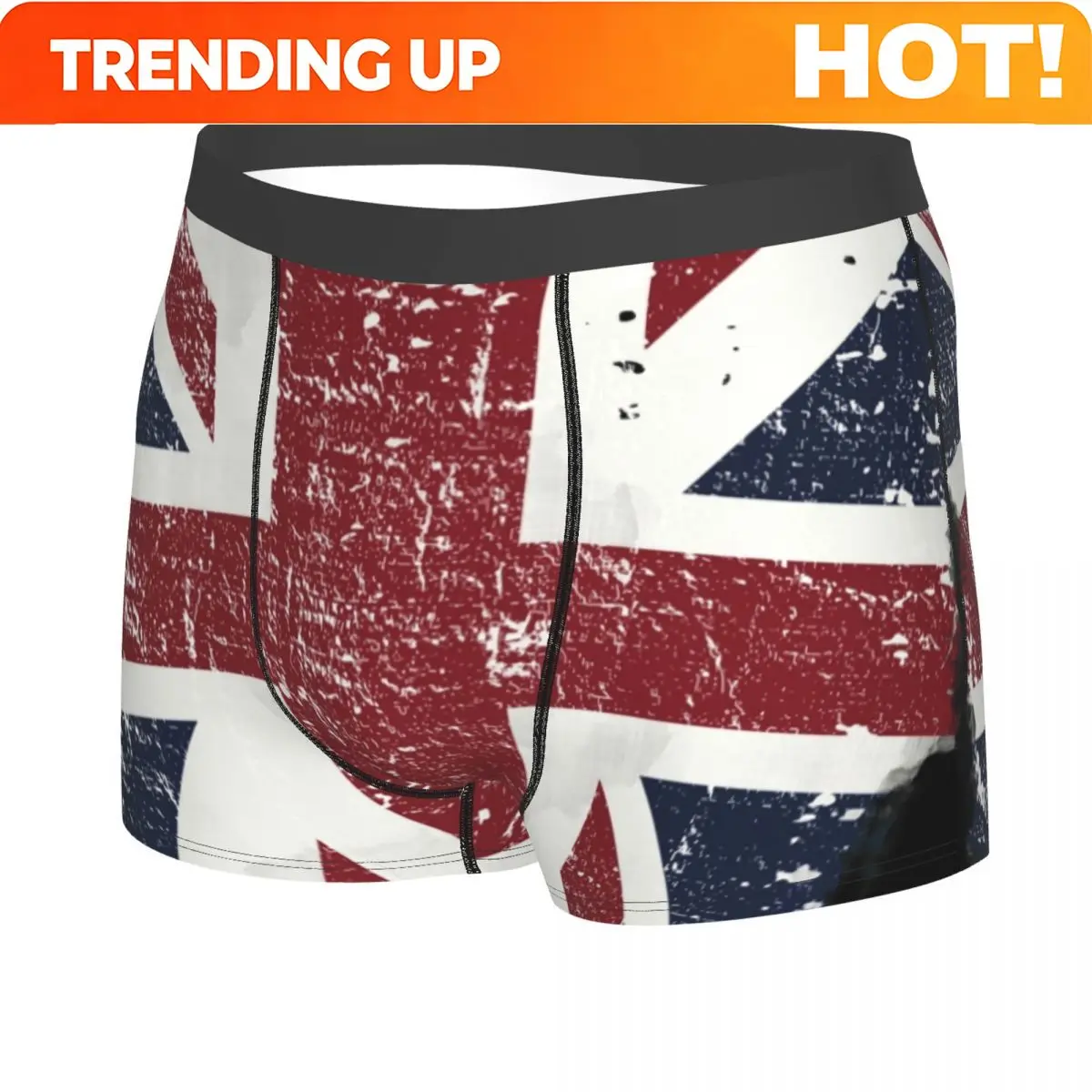 British Flag Underwear Men Sexy Print Customized Union Jack UK United Kingdom Boxer Shorts Panties Briefs Breathbale