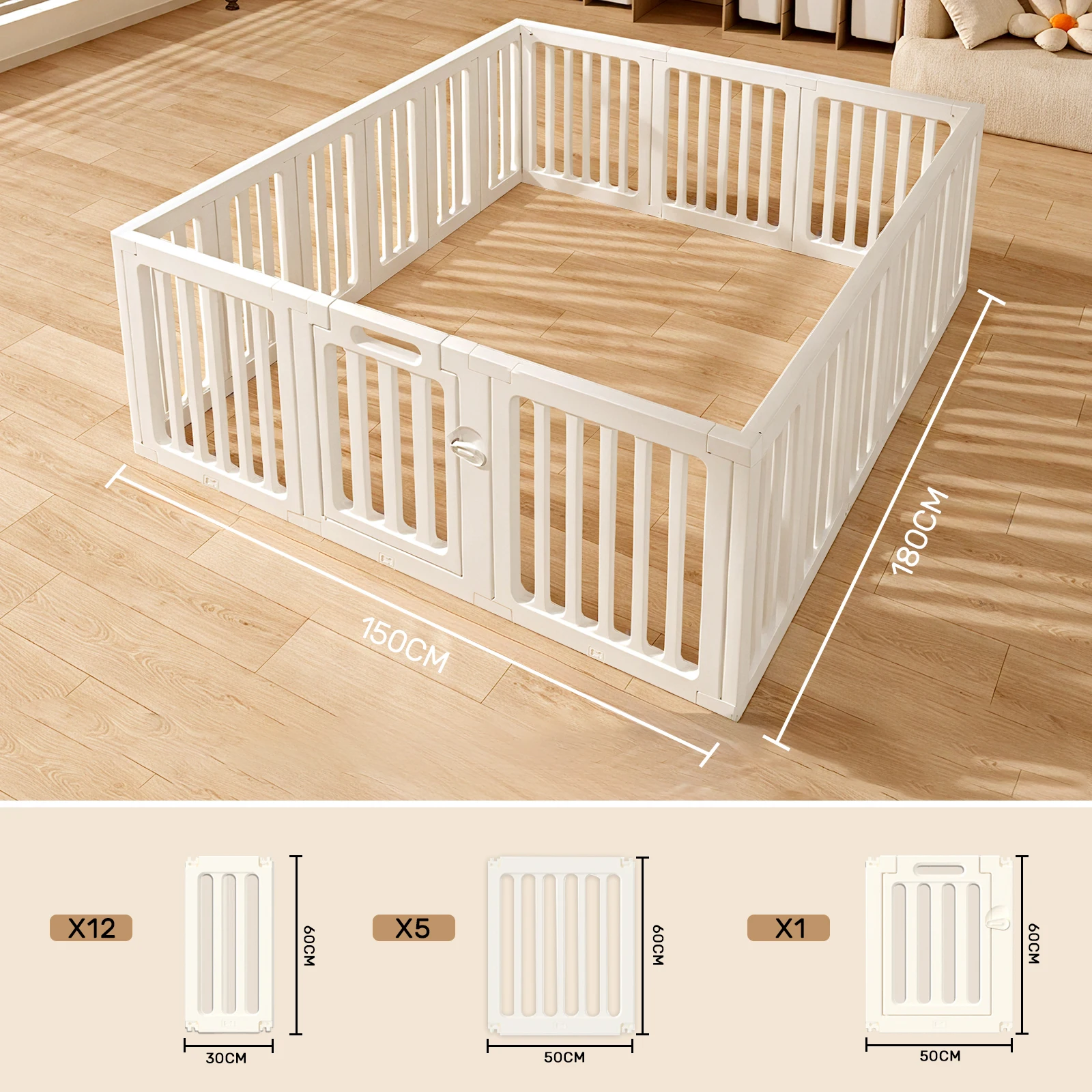 Speelbox voor baby's en peuters, veiligheidshek voor babyhek, speelboxen voor binnen en buiten