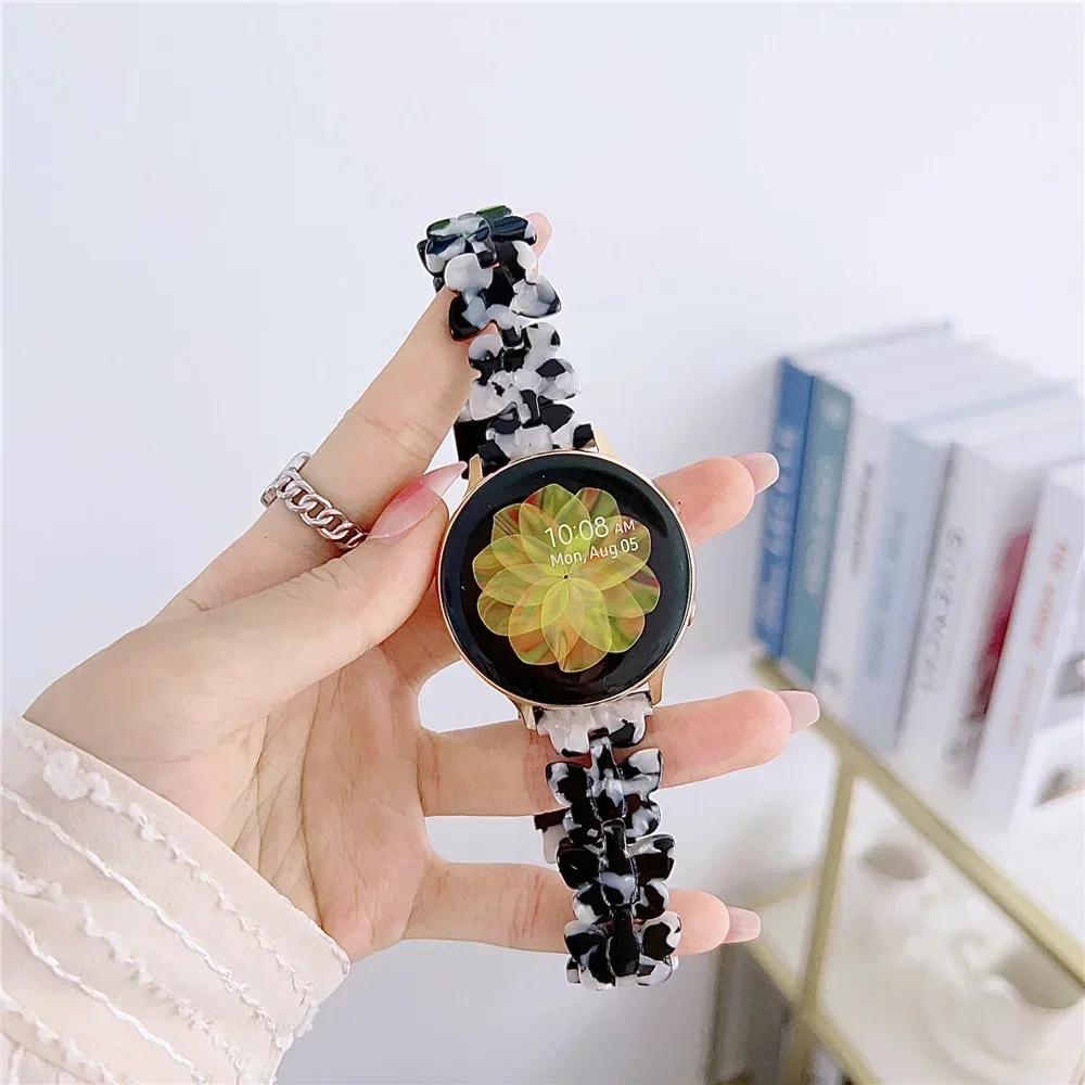 20mm 22mm Butterfly Resin Strap for Samsung Galaxy Watch 6 43mm 47mm 5 Pro 4 Classic Band 45mm 40mm 44mm 42mm Slim Bracelet