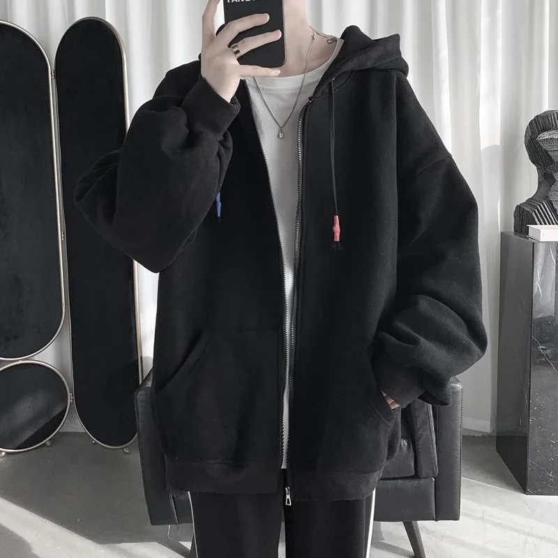 SUSOLA Lady Autumn Winter New Heavyweight Zip Up Hoodies Loose Fleece Sweatshirts Jackets Brand Clothing