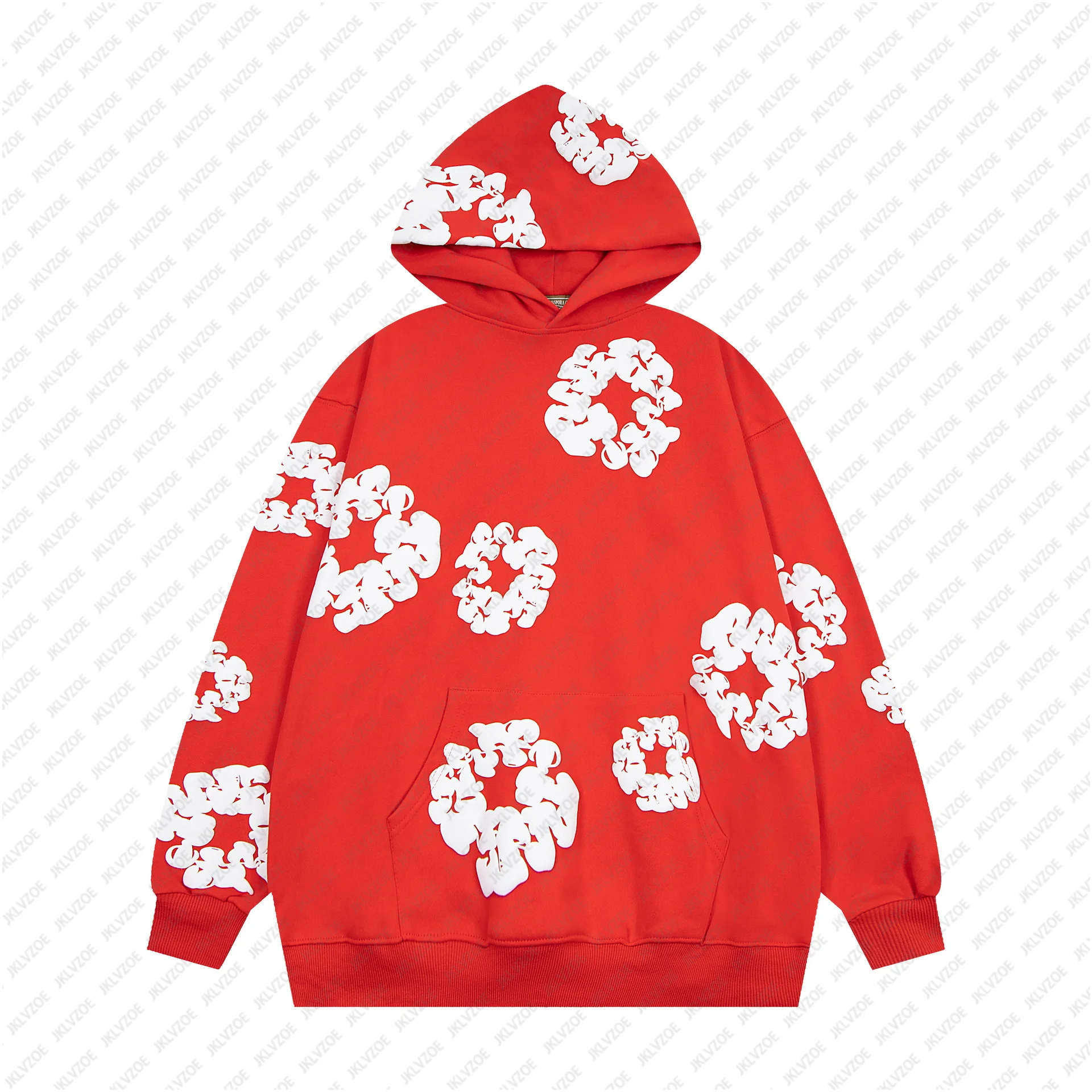 Couple Clothes Hoodies Of Men Women Unisexy Streetwear Vintage Casual Pullover Sweatshirt Kapok Flower Pattern Y2k Trendy Hoody