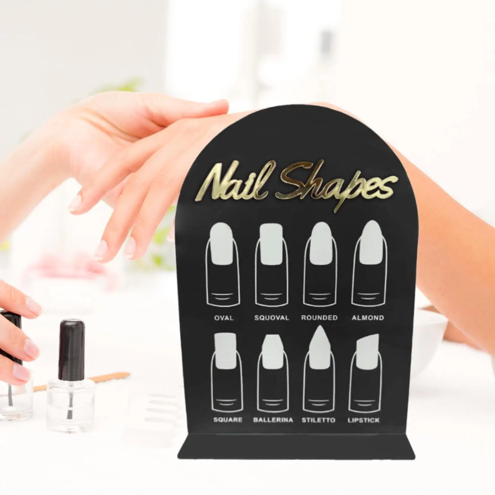 

Nail Art Display Board Display Rack Supply DIY Nail Salon Nail Shape Nails Tips Sample Display Board for Salons Homes Schools
