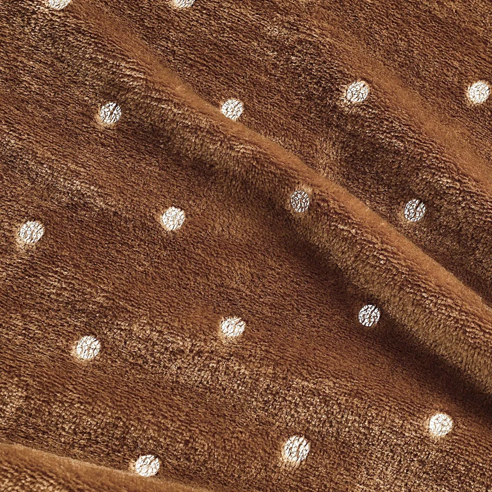 

Fleece Plush Fluffy Soft Blanket Polka Dot Throw Reversible Couch Sofa Bed Cover Lightweight Microfiber Durable Cozy Home Decor