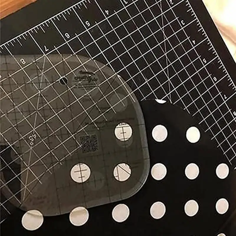 곡선 코너 커터 눈금자 아크릴 바느질 이불 눈금자 바느질 패치 워크 눈금자 바느질 템플릿 패치 워크 도구 DIY 바느질 Supp
