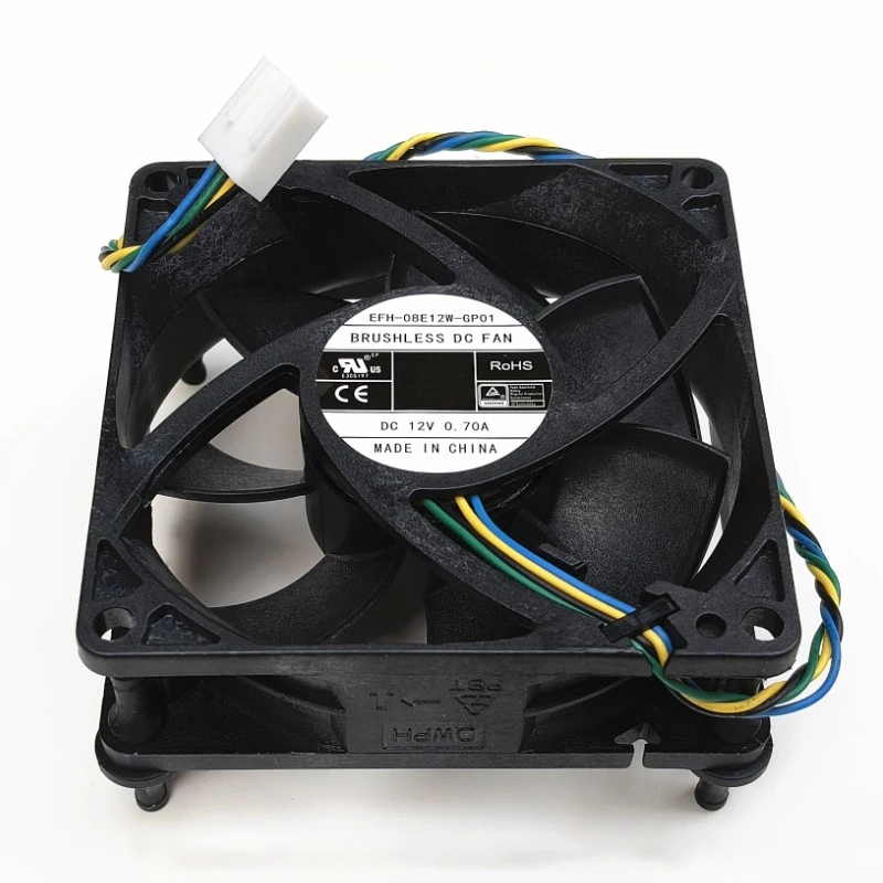 接着剤付きネイル80-25mm-12v-070a-コンピュータケース用吸気および排気サーバー冷却ファン-4線式-efh-08e12w-gp01