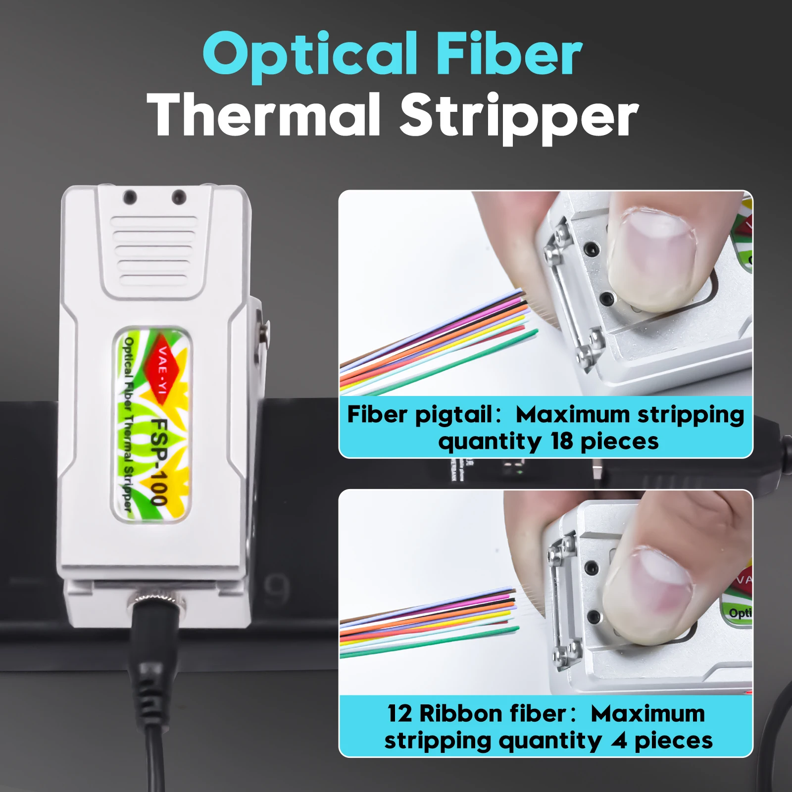 Thermal Hot Jacket Stripper Ribbon Heated Optical Wire Stripping Fiber Tools fsp-100/200