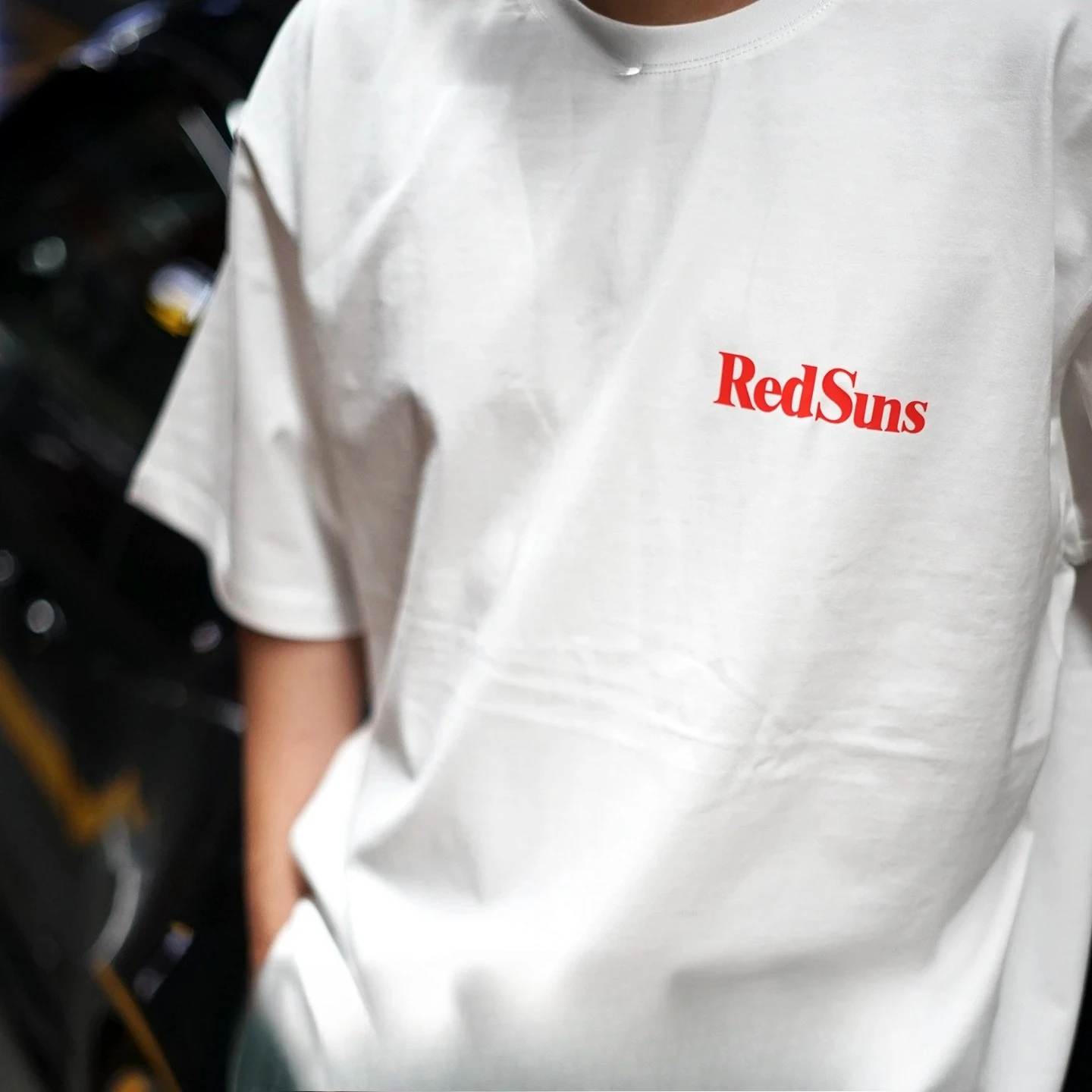Camiseta de Manga Corta Juvenil Japonesa JDM Modificada Initial D Akagi REDSUNS Pure para Todas las Estaciones