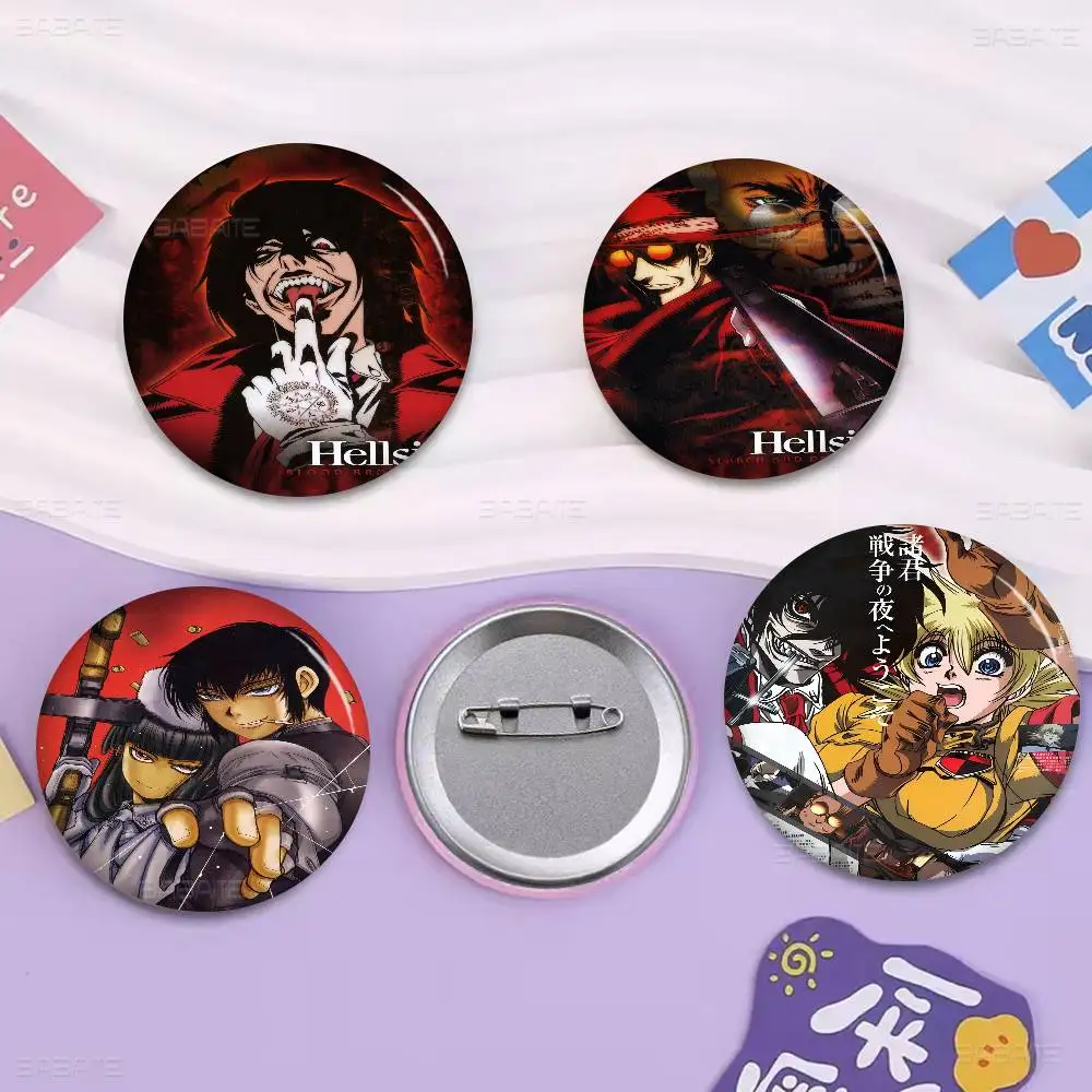 

Anime Hellsing Badges Creative Tinplate Soft Button Pins Animal Icon Brooch Lapel Backpack Badge Accessories Pin
