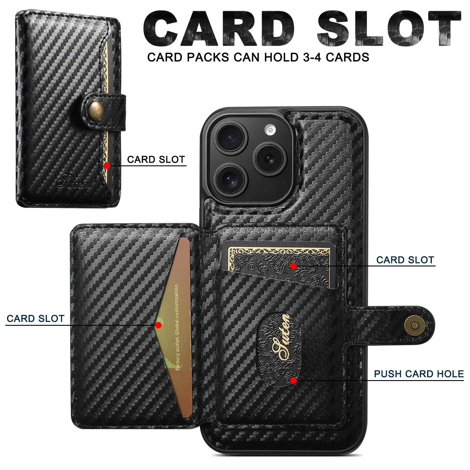 

Магнитный чехол MagSafe с беспроводной зарядкой для iPhone 17, Pro Max 14, 13, 12, 15, 16 Pro Max Plus, кожаный чехол-держатель для карт-бумажника