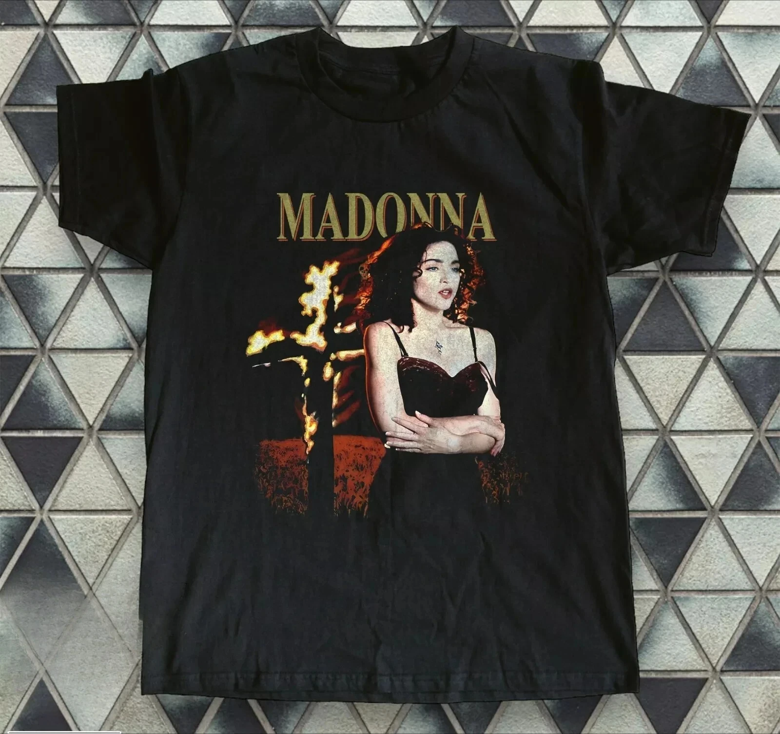 2026 Vintage Madonna Like A Prayer Grafik Schwarz Unisex T-Shirt S-4XL High-End-Luxus ist sowohl für Männer als auch Frauen Top Y2k