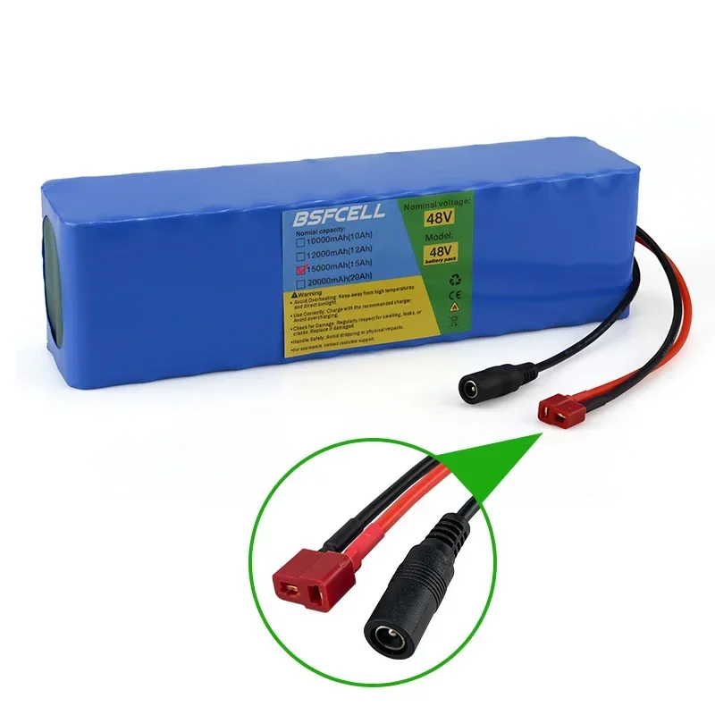 Hot Selling 48V E-Bike Battery 15000mAh Li-ion Battery T-Plug Connector ,48V Battery Pack With BMS
