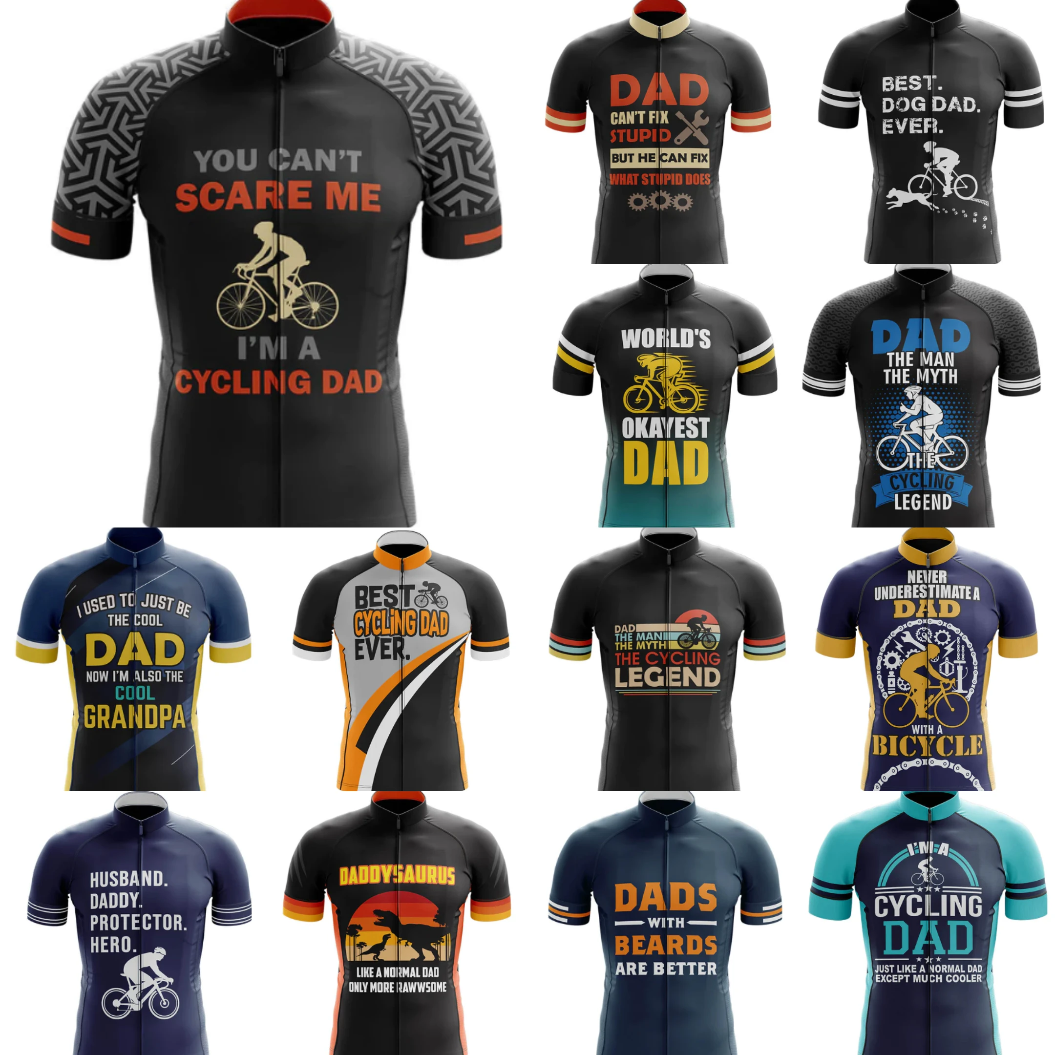 

DAD-Cycling Jersey for Men, Short Sleeve, Reflective, MTB Maillot, Downhill, Pro Team, Mountain Bicycle Clothing, Summer, New