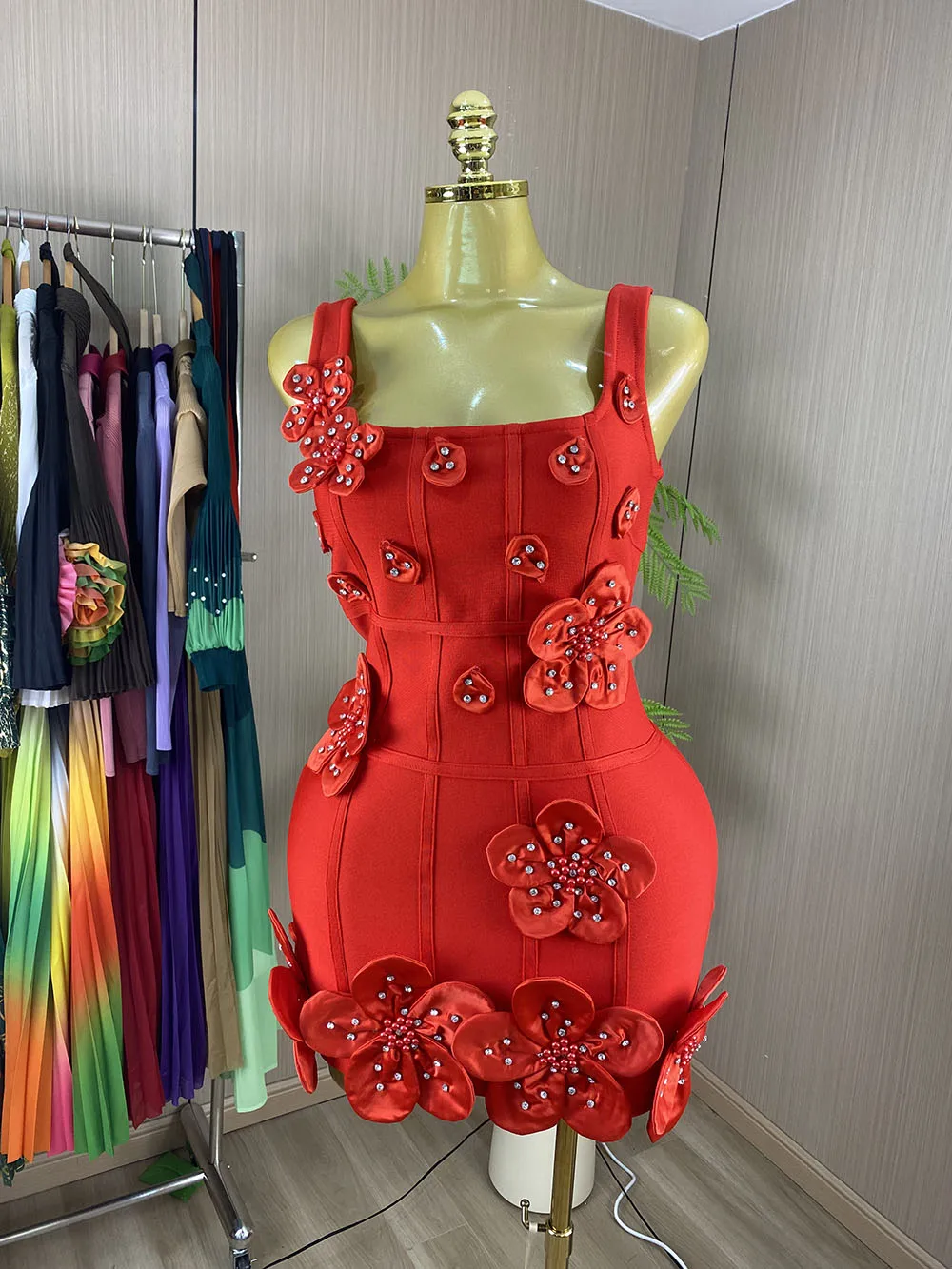 New Stylish Handmade Beaded Sexy Women's Evening/Celebrity/Nightclub/Runway Bodycon Party Dress-GZXX1182