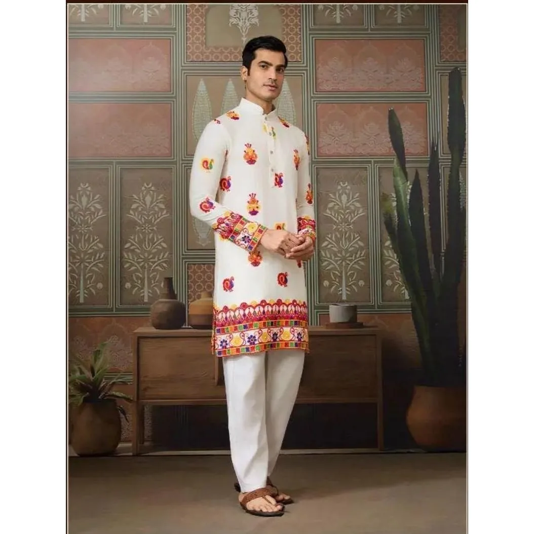 ชุดคุर्ตาแบบดั้งเดิมของผู้ชาย ลายพิมพ์ดิจิทัล สไตล์จีน แขนยาว ทรงปกติ เหมาะสำหรับทุกโอกาส เช่น งานวันเกิด สไตล์ตะวันออกกลาง