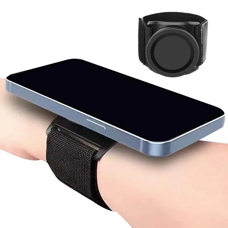 

Wristband Phone Holder for Running Magnetic Suction 360 Degree Rotation Running Phone Holder Armband Cell Phone Sports Arm Bands