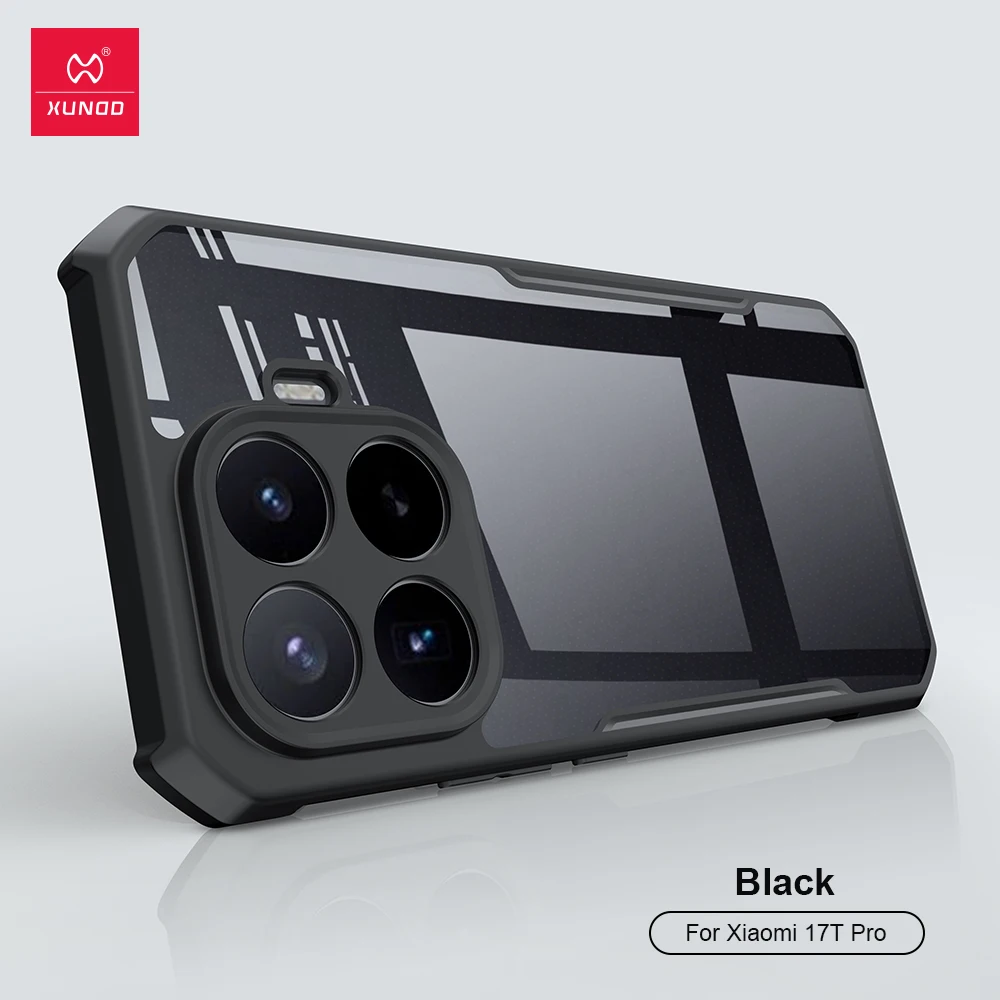XUNDD Phone Case For Xiaomi 17T Pro/17T Airbag Shockproof Back  Scratch-Resistant Transparent Cover with Camera Protection