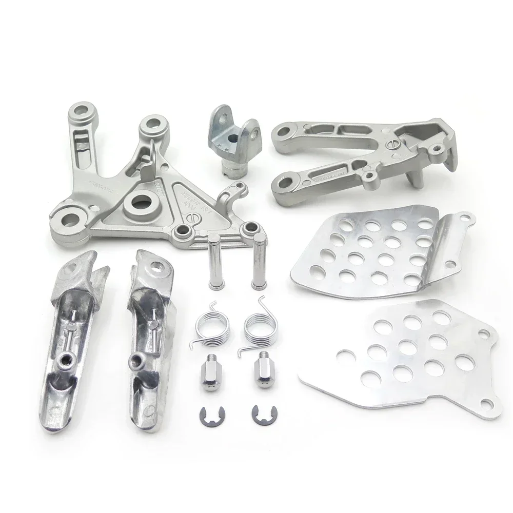 Silver Front Rider Foot Pegs Bracket Fit for Honda CBR600RR 2003-2006 2004 2005 03-06 Aftermarket Motorcycle Parts