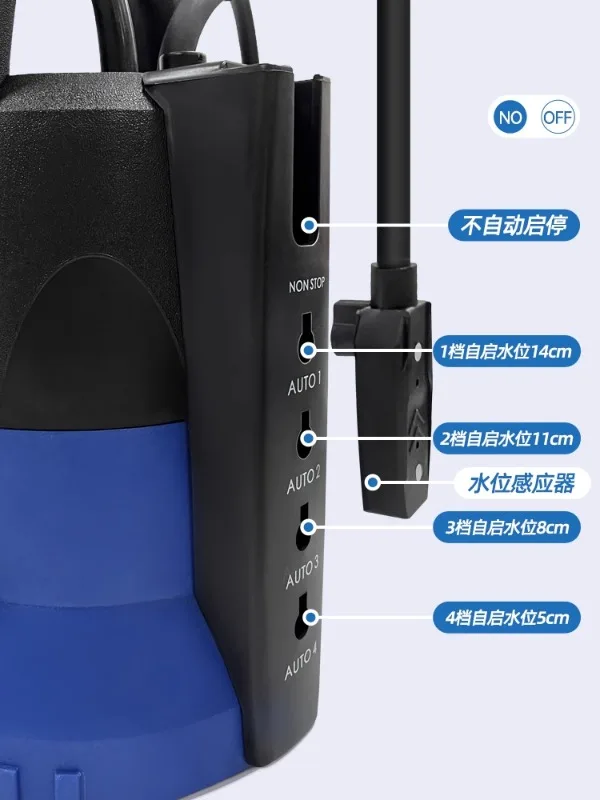 Submersible water pump with low water level automatic start stop function