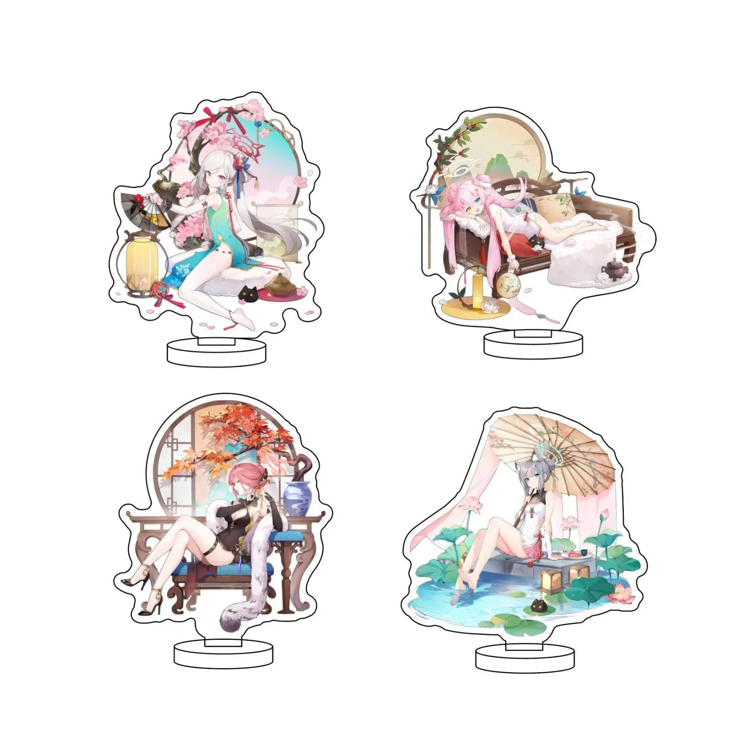 أنيمي الأزرق الأرشيف تاكاناشي هوشينو Sunaōkami Shiroko Mutsuki الاكريليك حامل نموذج زخارف مكتب الدائمة علامة فين هدية