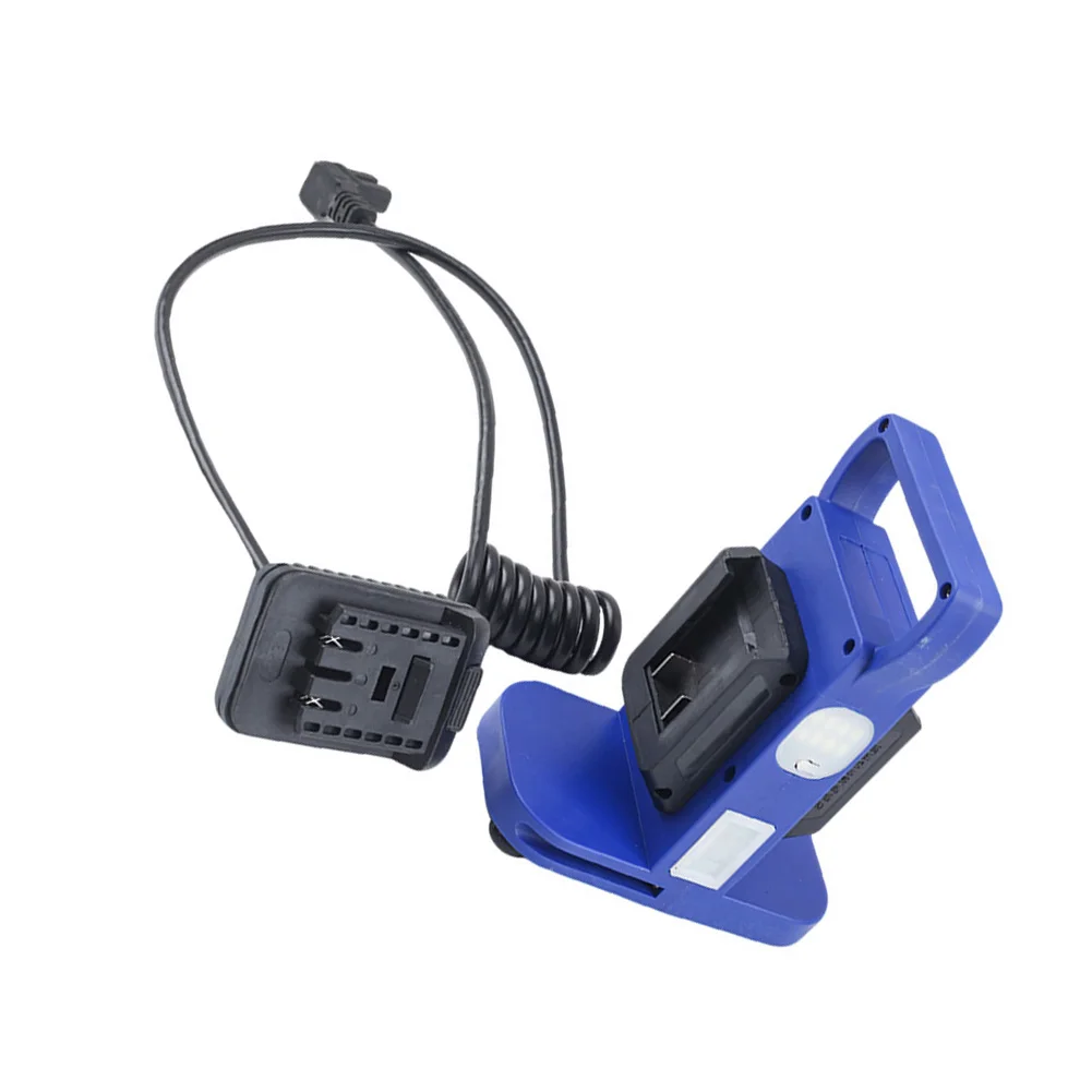 Battery Adapter Compatible with Handheld For Power Tools Offers LED Light and Dual For Power Input AC or For Power Bank Ready